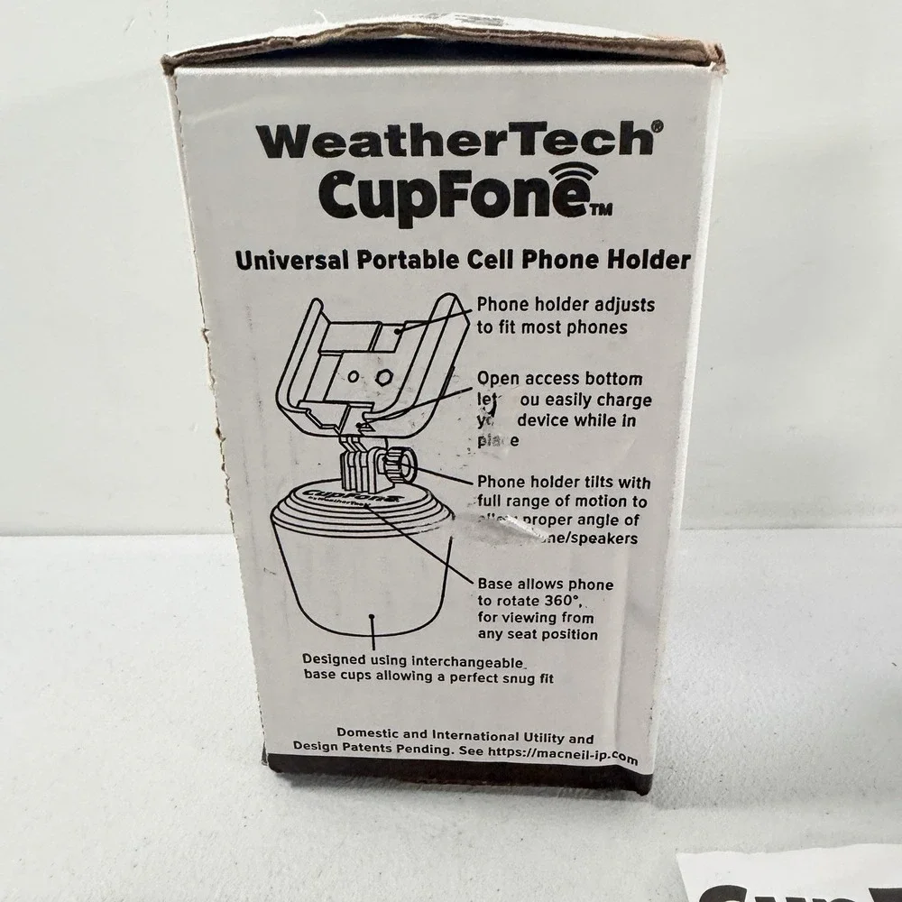 WeatherTech CupFone Universal Cell Phone Cup Holder Mount 8ACF5TV Black